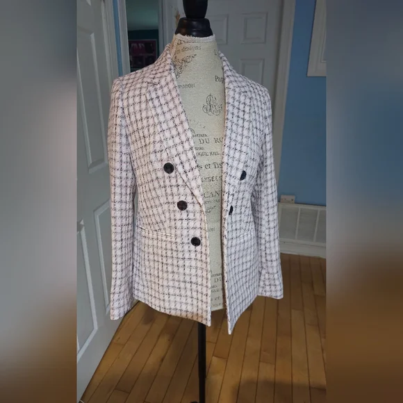 The Limited Pink, Black, and White Houndstooth Blazer - Picture 1 of 4